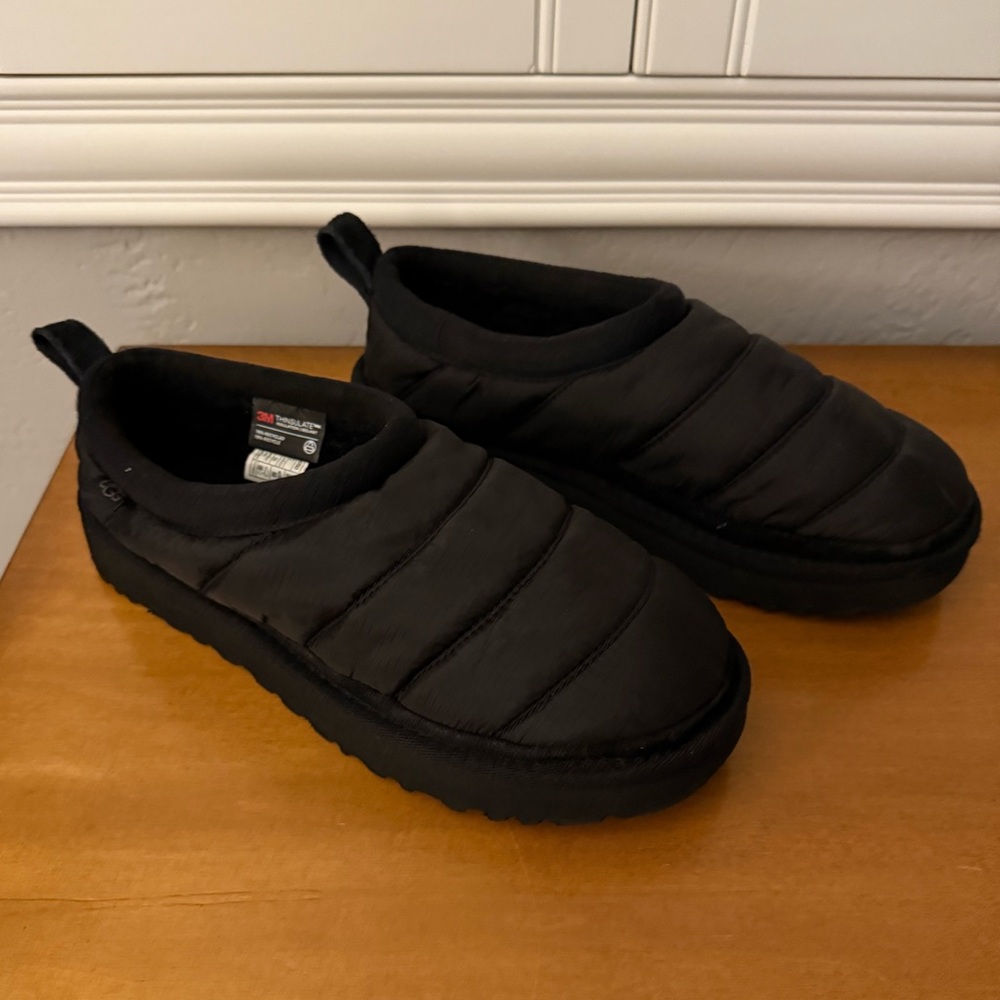 UGG Black Quilted Mules